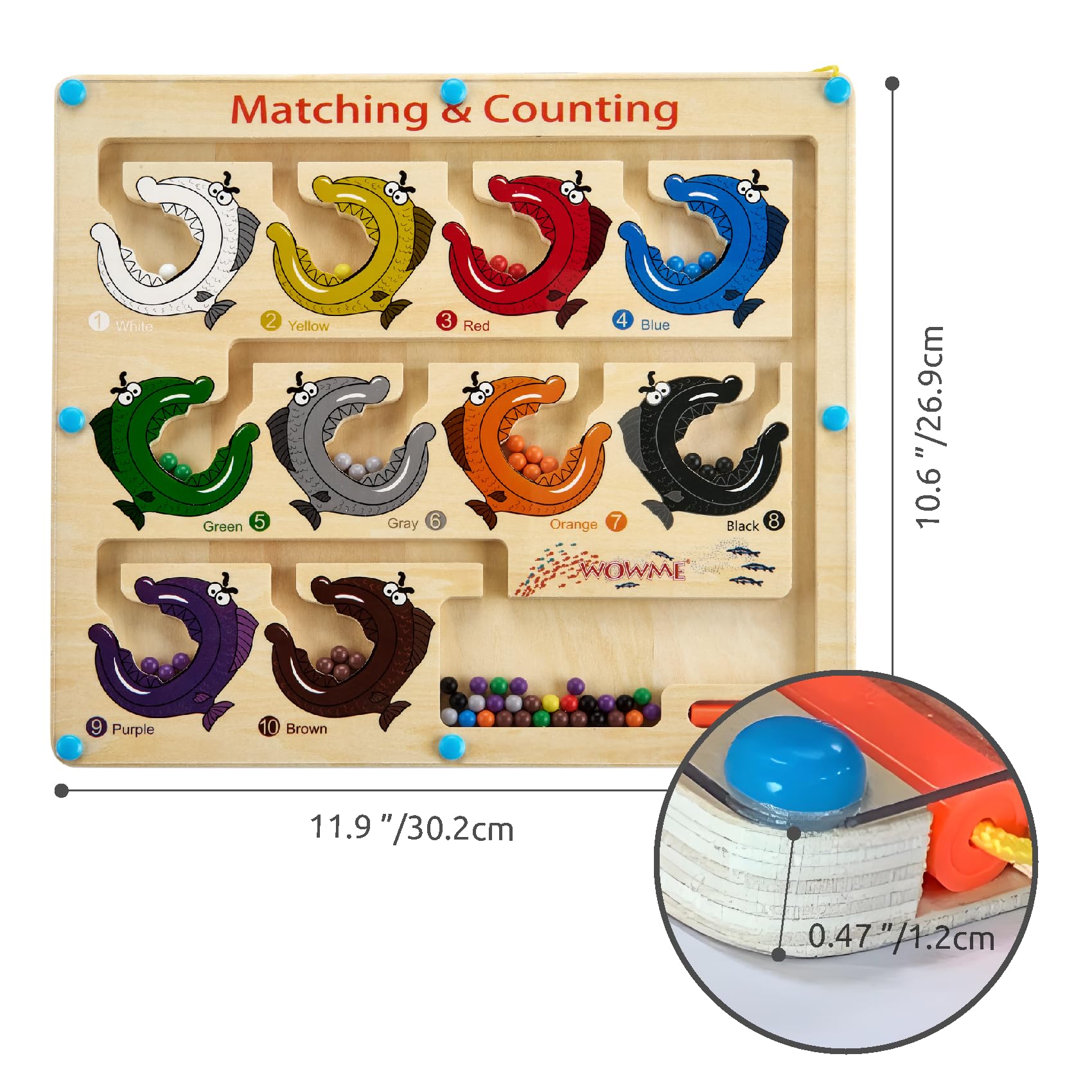 Amazon.com: WOWME Educational Magnetic Color&Number Maze Toy